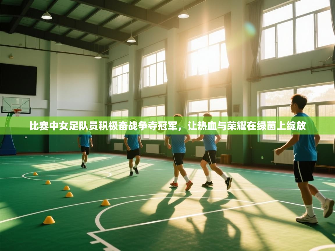 比赛中女足队员积极奋战争夺冠军，让热血与荣耀在绿茵上绽放  第1张